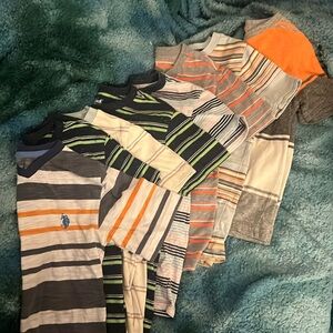Boys Shirt Bundle / 8 x striped short sleeve shirts, 7 x Cat & Jack/ 1 x Polo